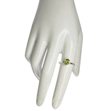 Faceted Peridot Sterling Silver Ring: 7 - Sugar River Shoppe