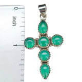 Green Onyx Sterling Silver Cross Pendant - Sugar River Shoppe