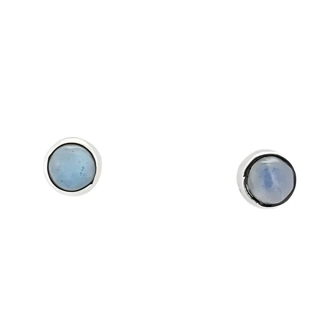 Moonstone Sterling Silver Stud Earrings - Sugar River Shoppe