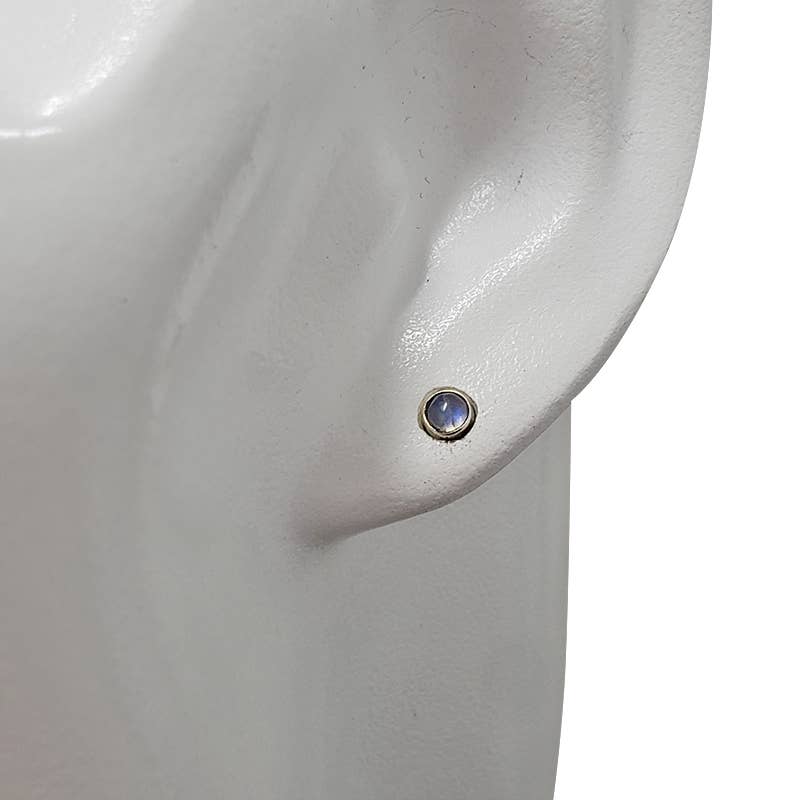 Moonstone Sterling Silver Stud Earrings - Sugar River Shoppe
