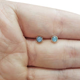 Moonstone Sterling Silver Stud Earrings - Sugar River Shoppe