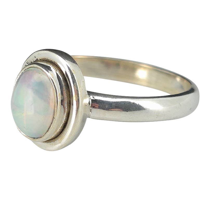 Opal Sterling Silver Ring: 7 - Sugar River Shoppe
