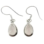 Rose Quartz Silver Dangle Earrings - Sugar River Shoppe