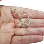 Rose Quartz Silver Dangle Earrings - Sugar River Shoppe