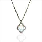Eva Crystal Necklace - Sky Blue Opal - Sugar River Shoppe