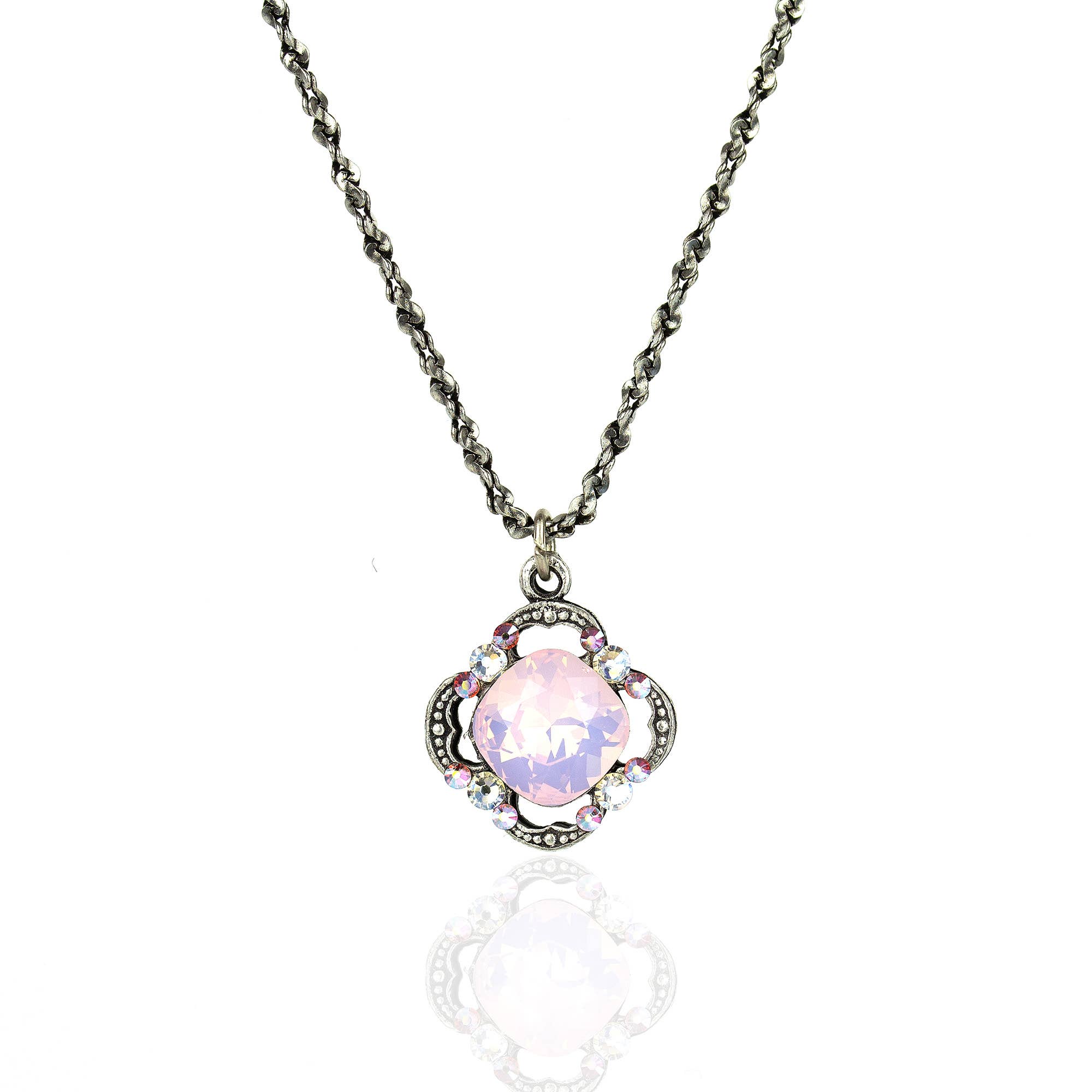 Eva Crystal Necklace - Sky Blue Opal - Sugar River Shoppe
