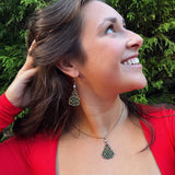 Classic Christmas Tree Crystal Earrings: Leverback - Sugar River Shoppe