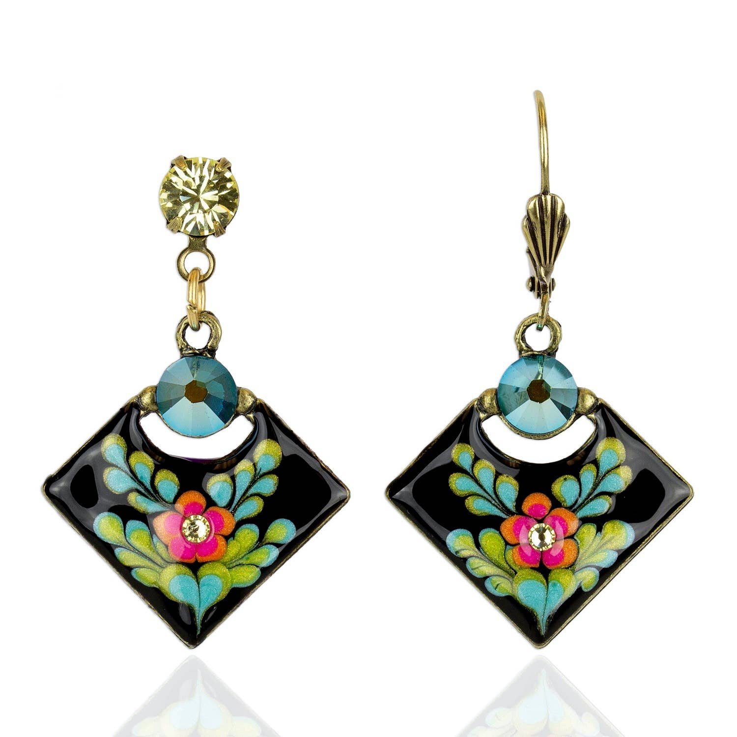 Coralina Jill's Garden Earrings: Leverback - Sugar River Shoppe