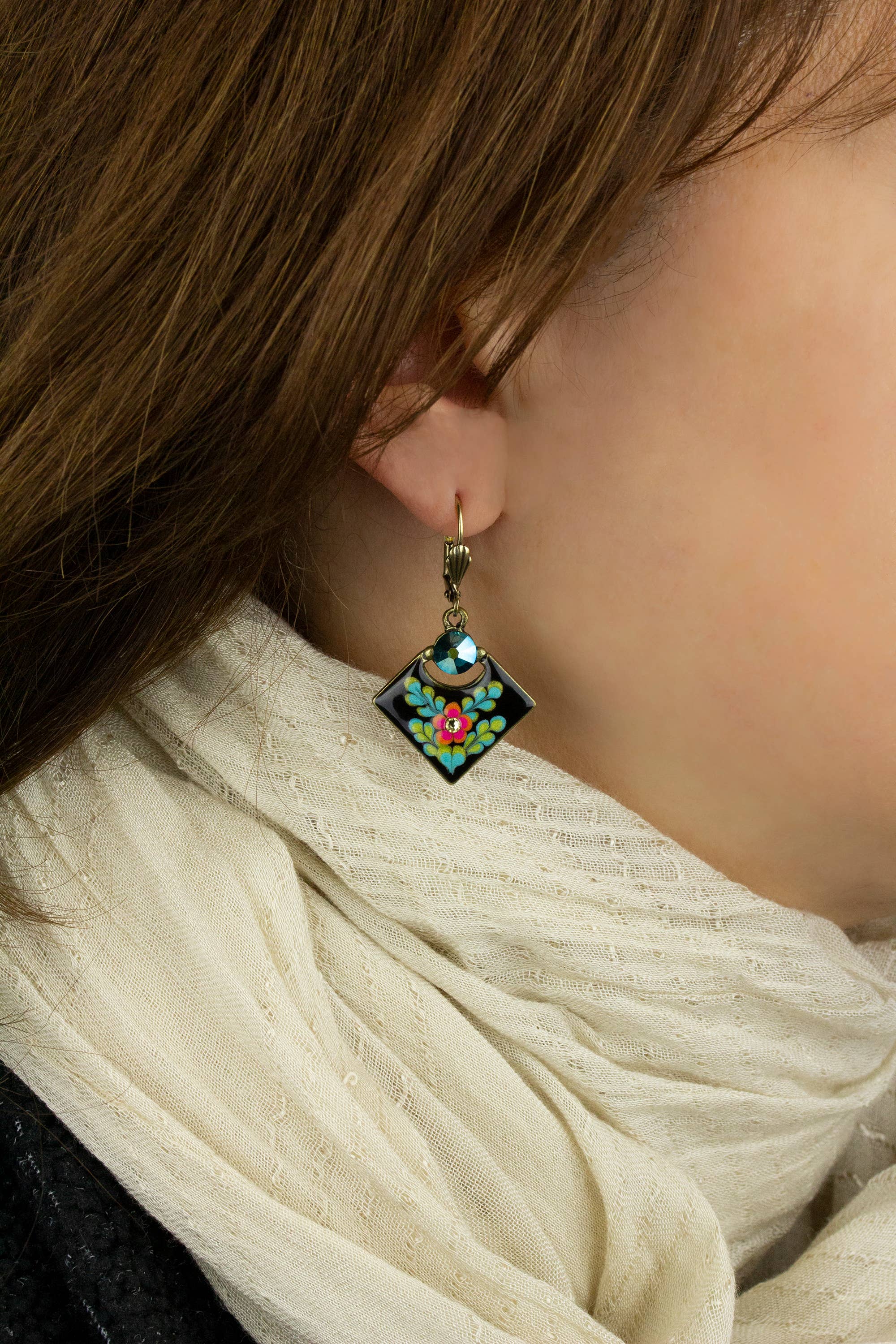 Coralina Jill's Garden Earrings: Leverback - Sugar River Shoppe