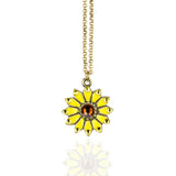 Mirasol  Crystal Sunflower Necklace - Sugar River Shoppe