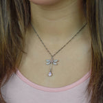 Rosalina  Crystal Dragonfly Necklace - Sugar River Shoppe