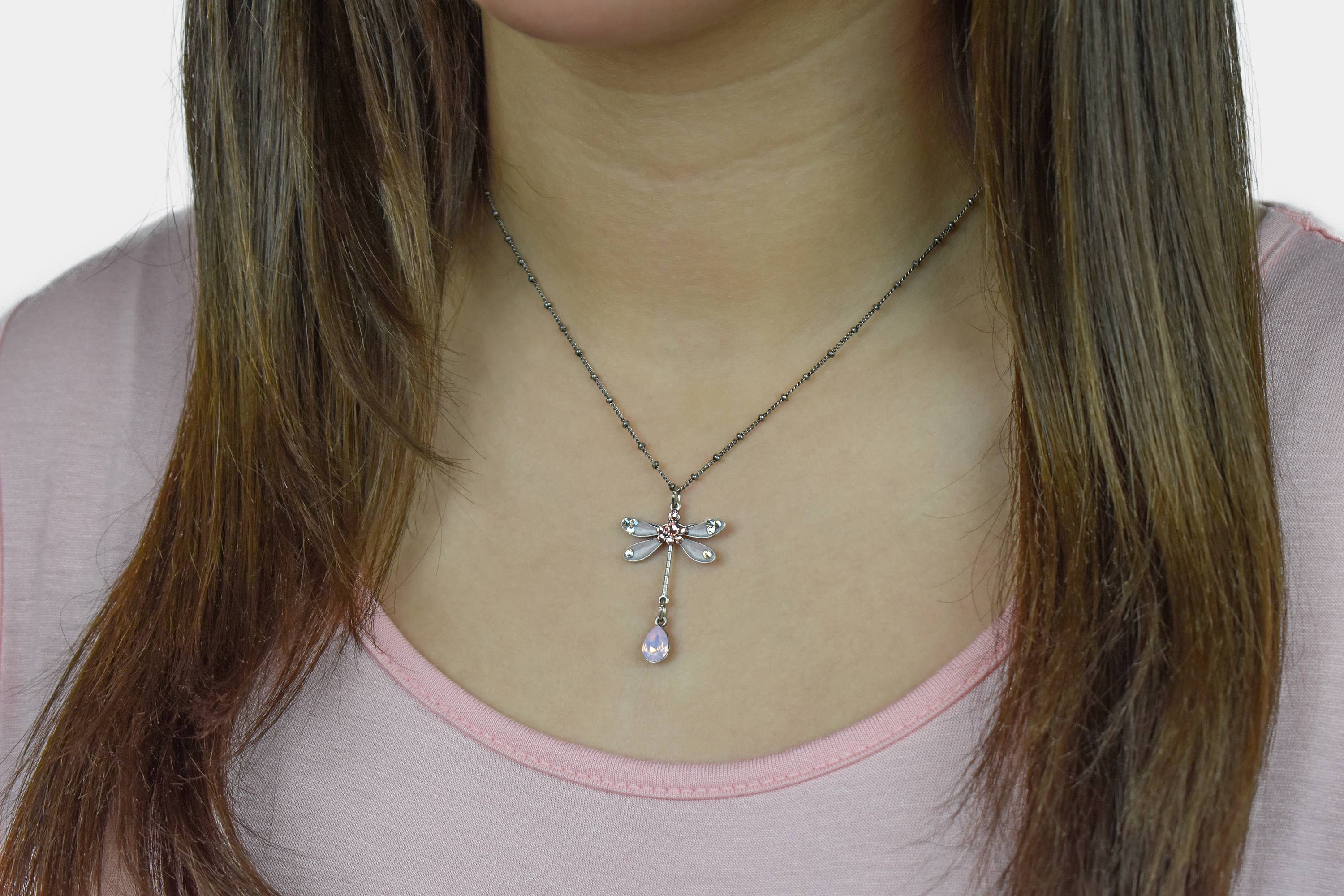 Rosalina  Crystal Dragonfly Necklace - Sugar River Shoppe