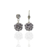 Rosette Crystal Earrings: Leverback - Sugar River Shoppe