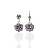 Rosette Crystal Earrings: Leverback - Sugar River Shoppe