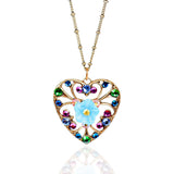 Secret Garden Crystal Heart Pendant - Sugar River Shoppe