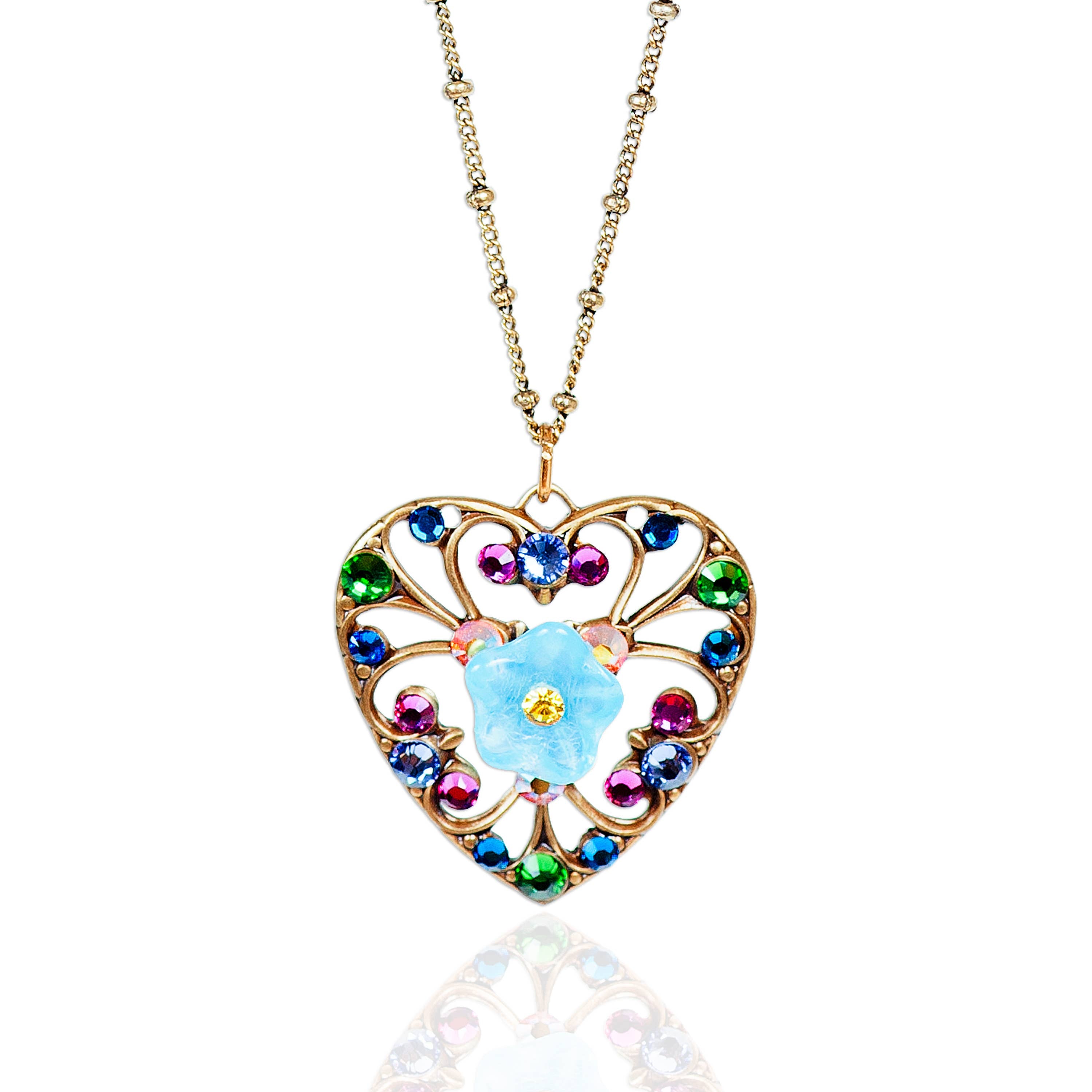 Secret Garden Crystal Heart Pendant - Sugar River Shoppe