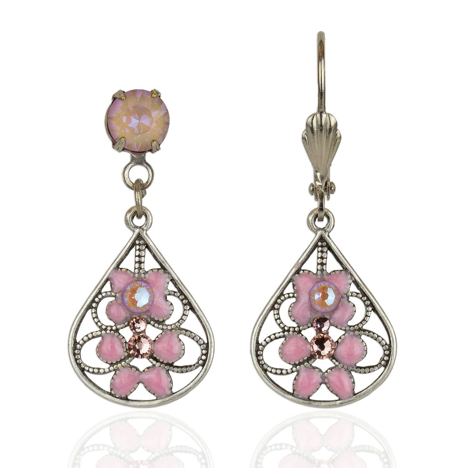 Treslyn Crystal Earrings: Leverback - Sugar River Shoppe