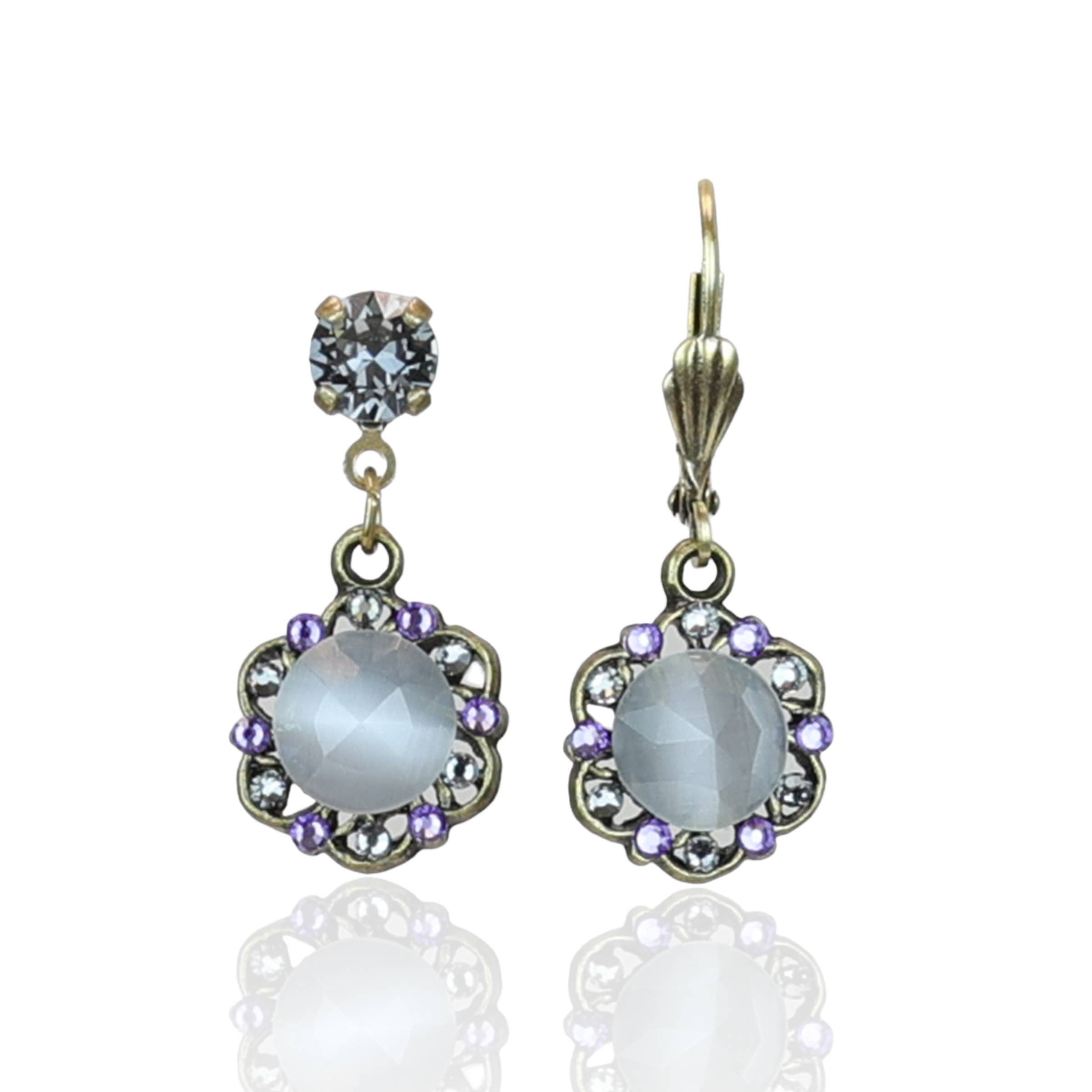 Filigree Fairytale Magic Mirror Crystal Earrings - Sugar River Shoppe