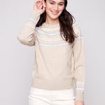 Apres Ski Jacquard Crew Neck Sweater - Charlie B - 690178688379 - Sugar River Shoppe - 
