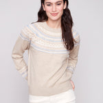 Apres Ski Jacquard Crew Neck Sweater - Charlie B - 690178688379 - Sugar River Shoppe - 