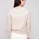 Apres Ski Jacquard Crew Neck Sweater - Charlie B - 690178688379 - Sugar River Shoppe - 