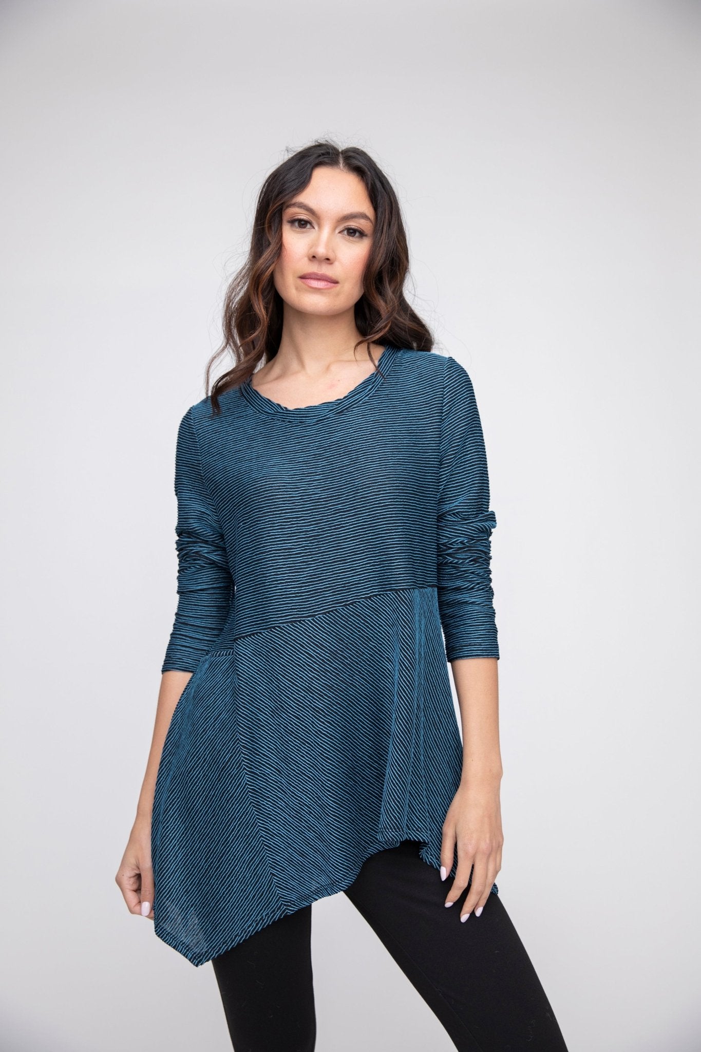 Arty Stripe Asymmetrical Tunic - Habitat - 194451465836 - Sugar River Shoppe - 
