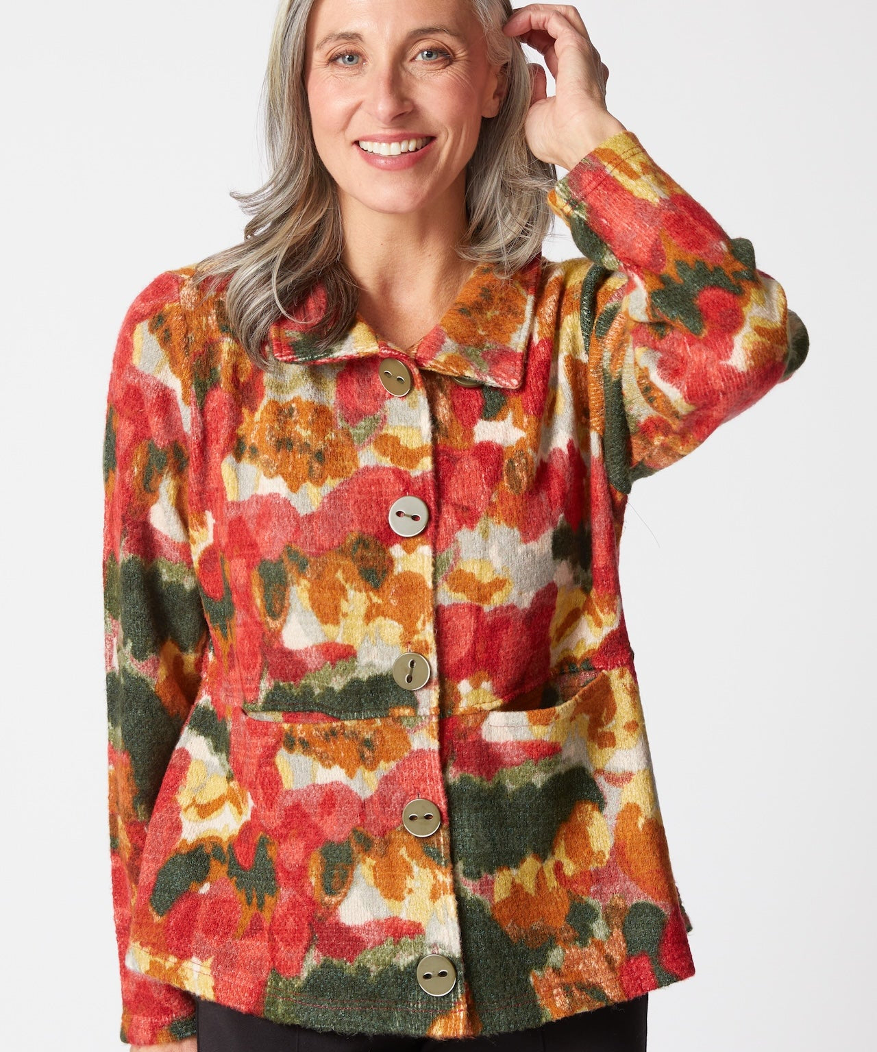 Aspen Knit Brushstrokes Highland Jacket - Habitat - 194451632351 - Sugar River Shoppe - 