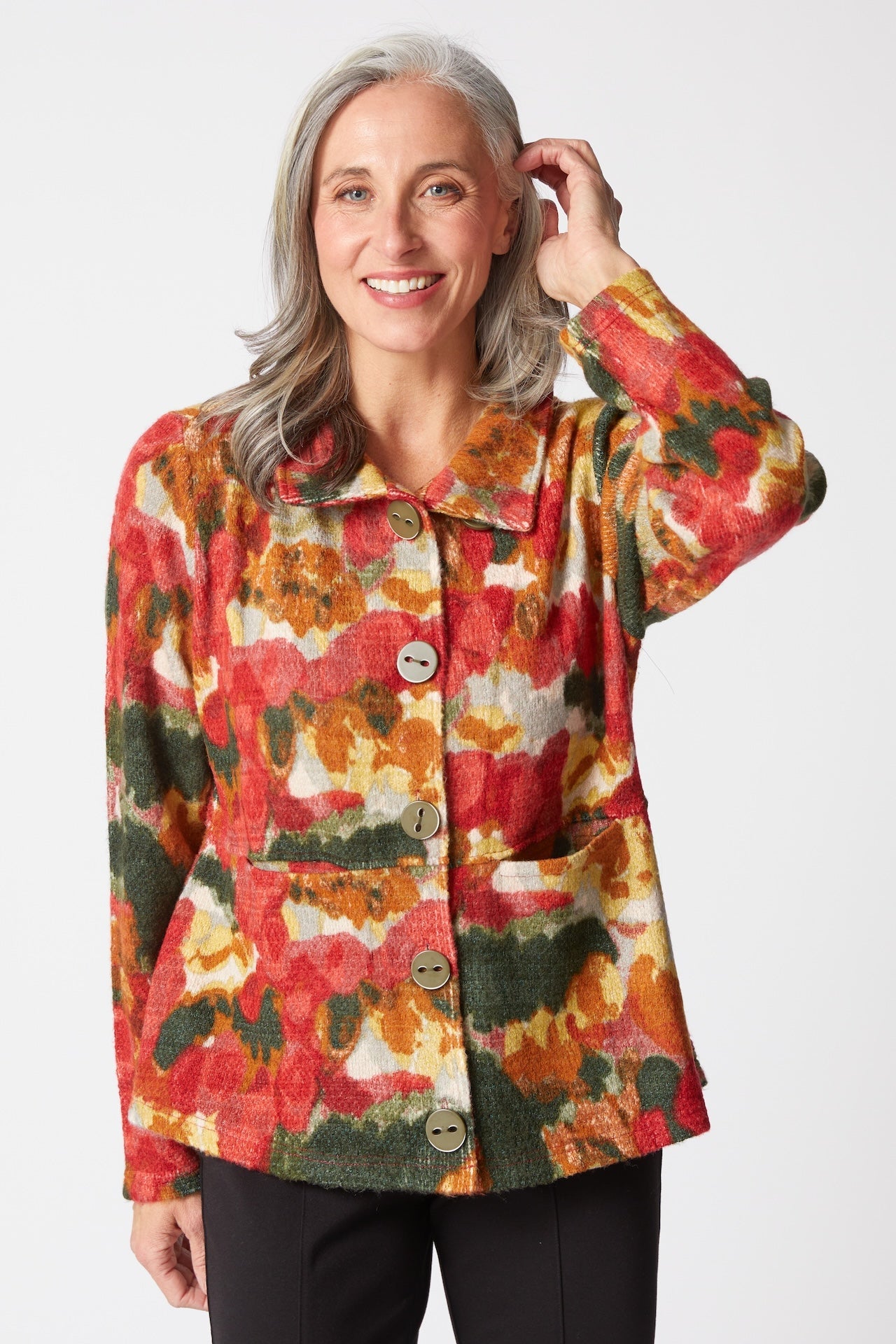 Aspen Knit Brushstrokes Highland Jacket - Habitat - 194451632351 - Sugar River Shoppe - 