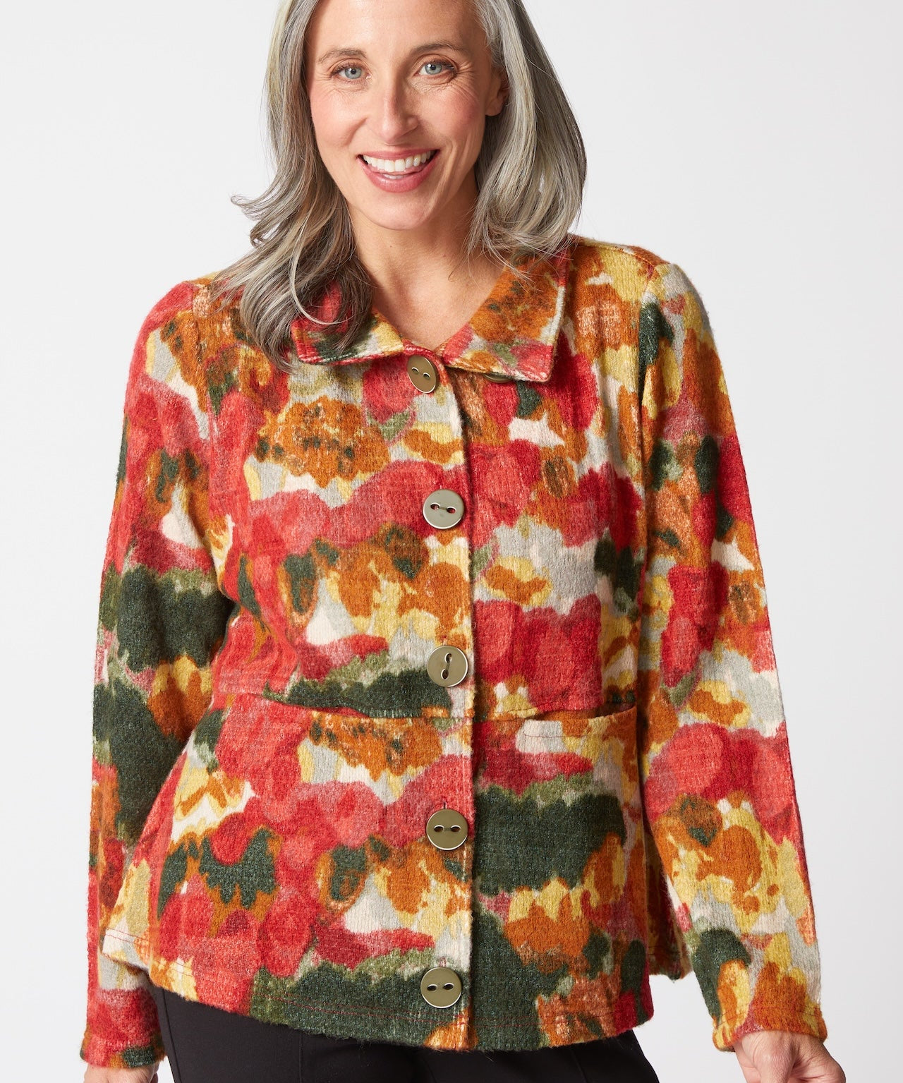 Aspen Knit Brushstrokes Highland Jacket - Habitat - 194451632351 - Sugar River Shoppe - 