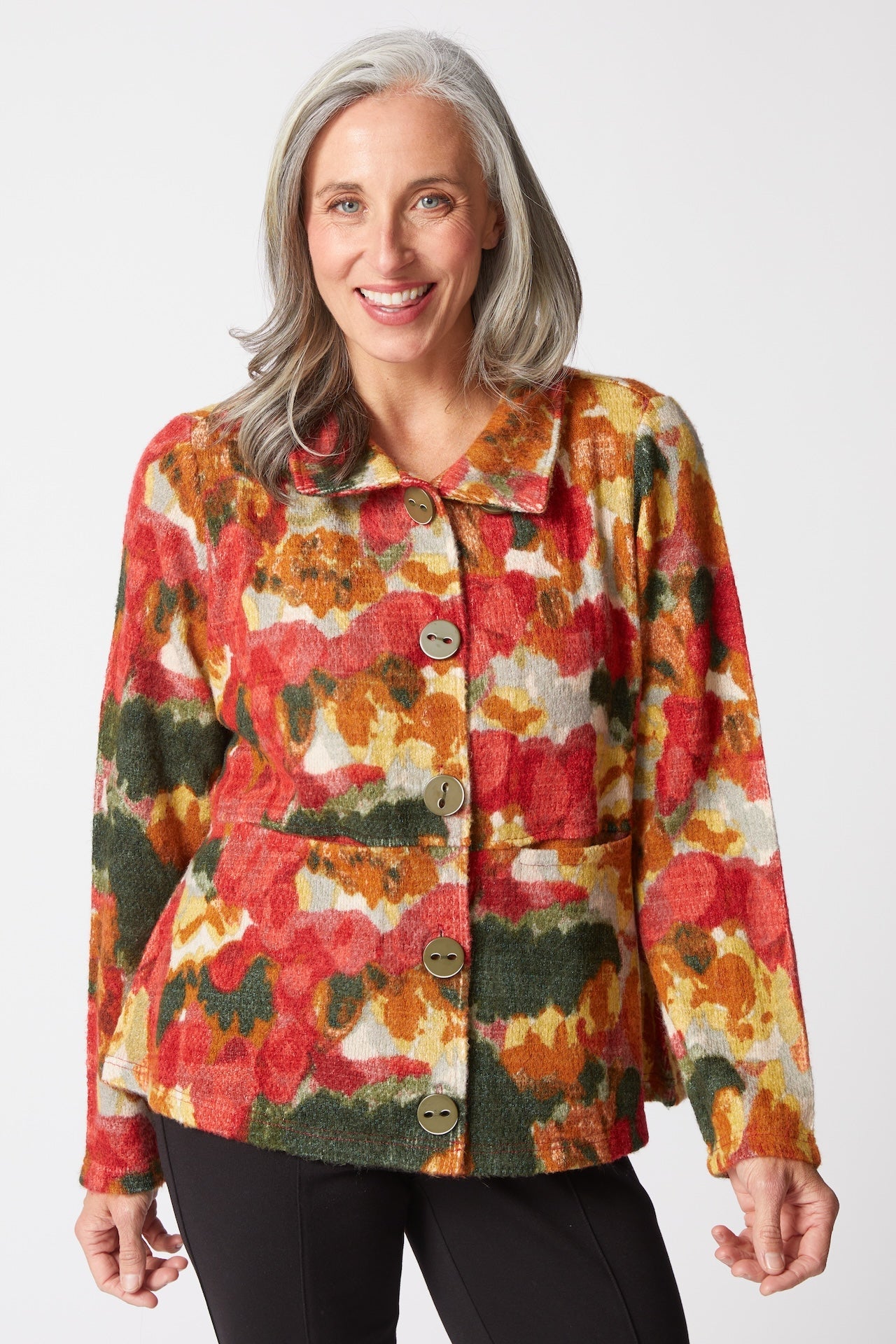 Aspen Knit Brushstrokes Highland Jacket - Habitat - 194451632351 - Sugar River Shoppe - 