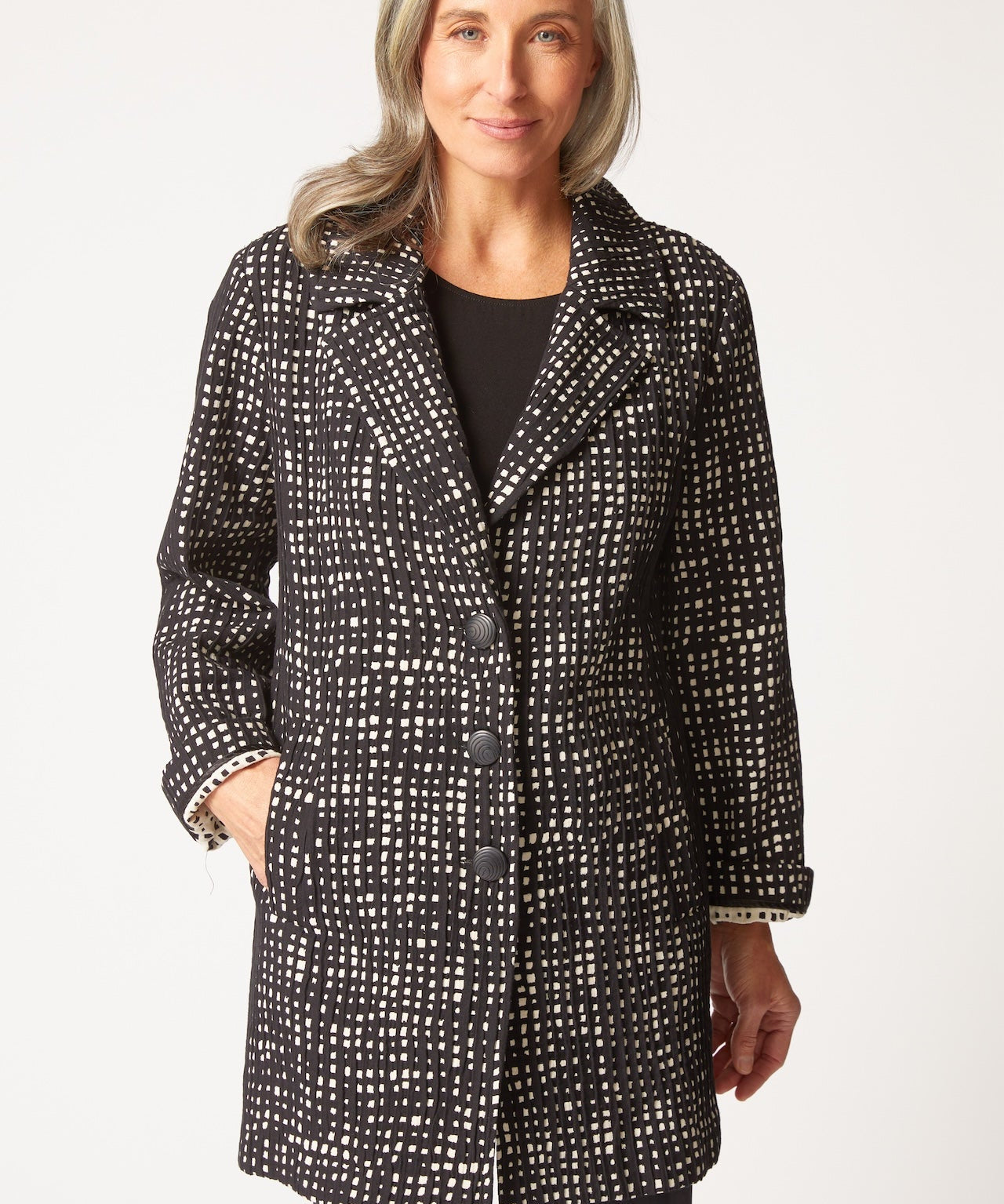 Autumn Check Paris Car Coat - Habitat - 194451621430 - Sugar River Shoppe - 