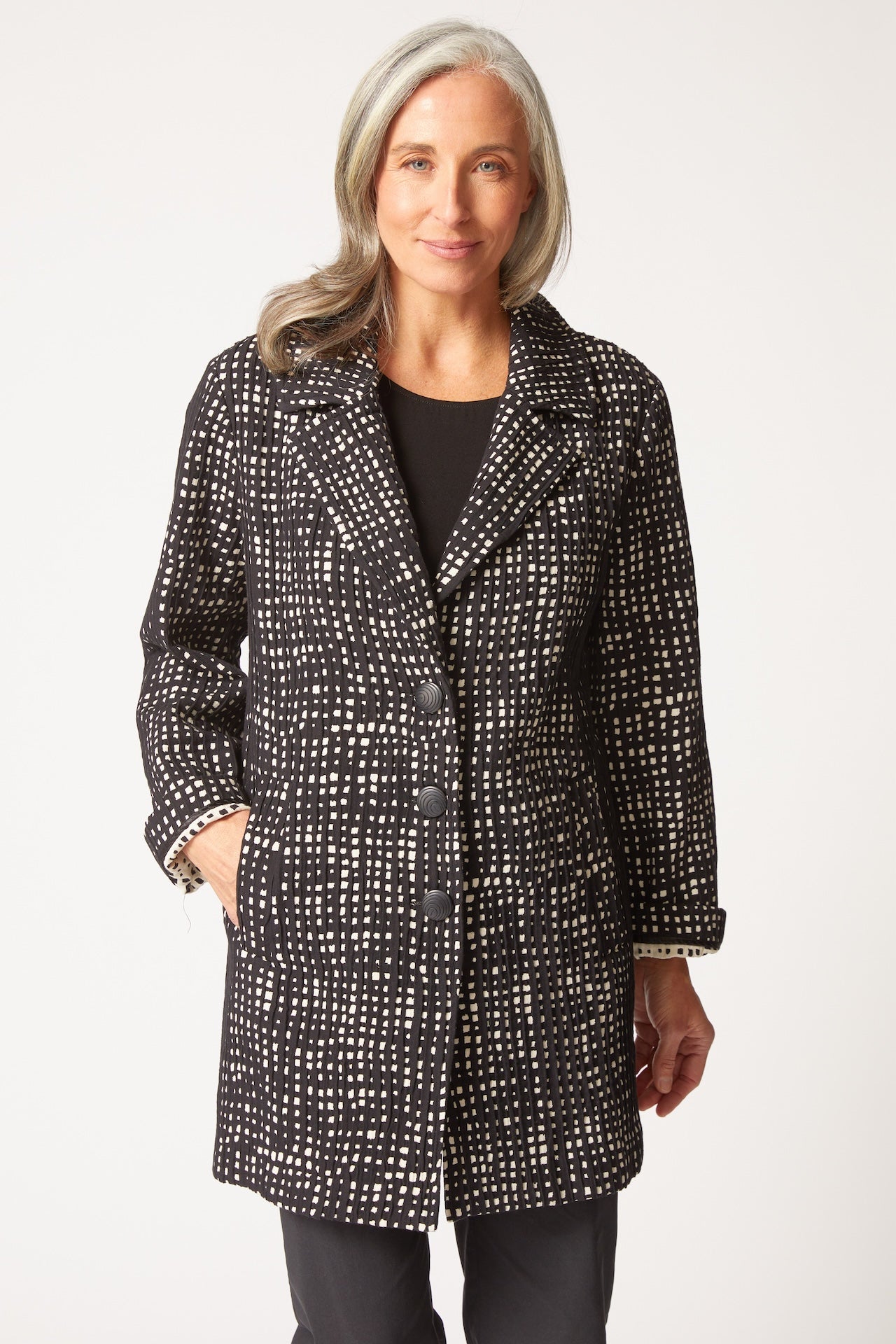 Autumn Check Paris Car Coat - Habitat - 194451621430 - Sugar River Shoppe - 