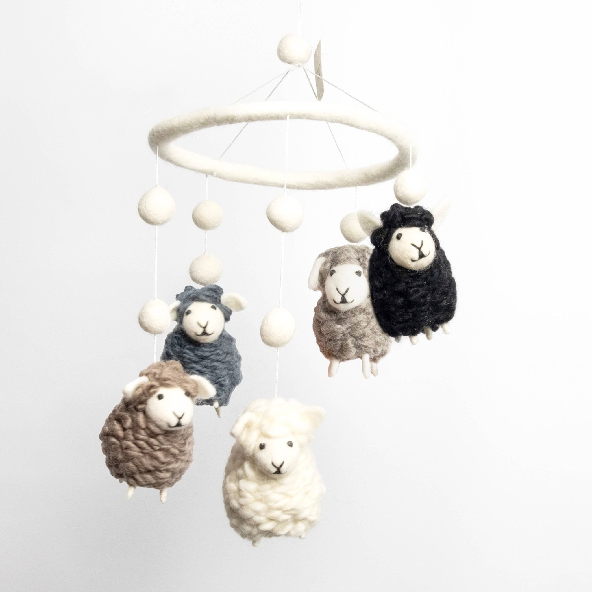 Baby Mobile - Natural Sheep - Nursery Decor - The Winding Road - 9748776 - Sugar River Shoppe - 