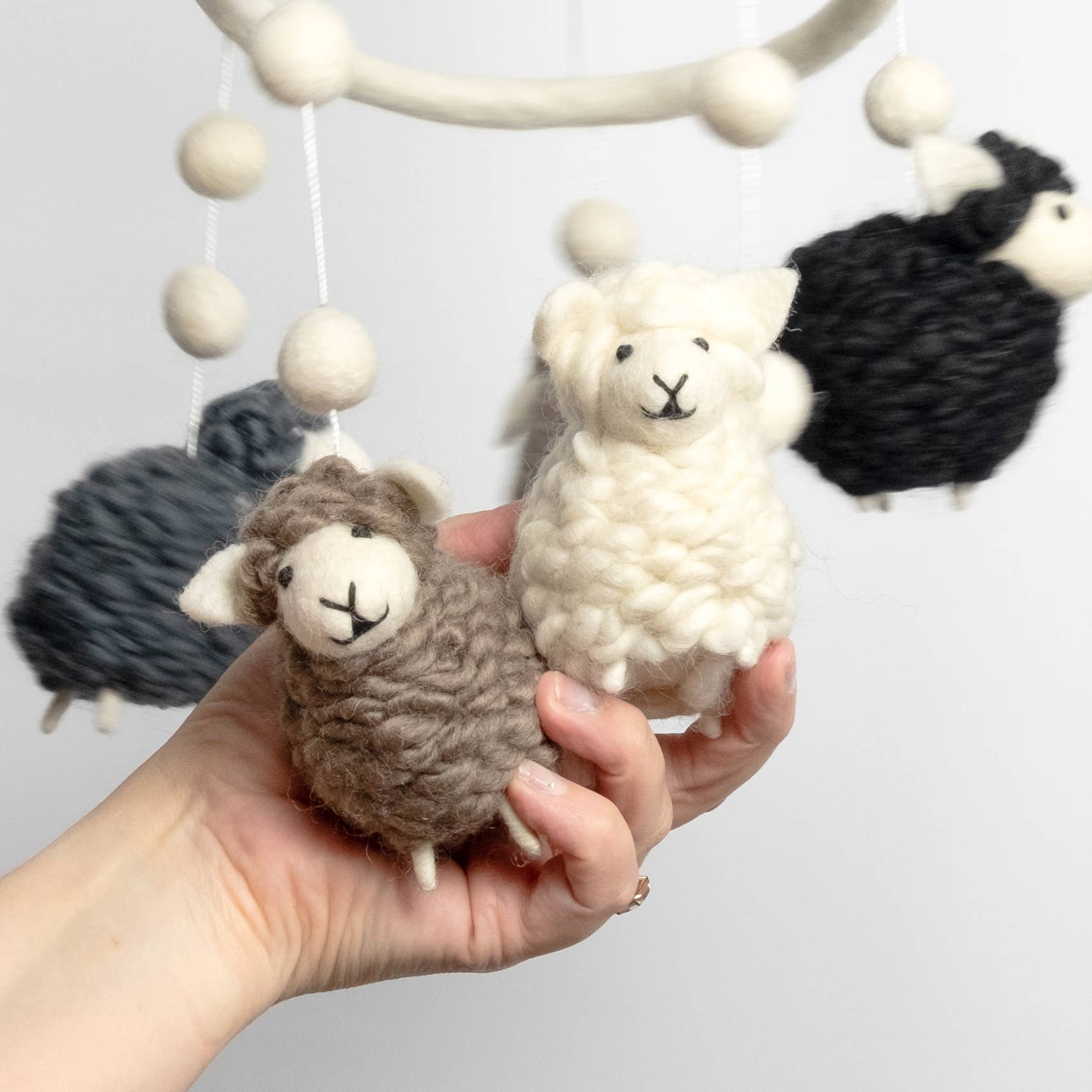 Baby Mobile - Natural Sheep - Nursery Decor - The Winding Road - 9748776 - Sugar River Shoppe - 