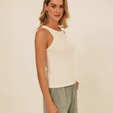 Bailey Feather Rib Knit High Neck Tank - Threads 4 Thought - 195014671558 - Sugar River Shoppe - 