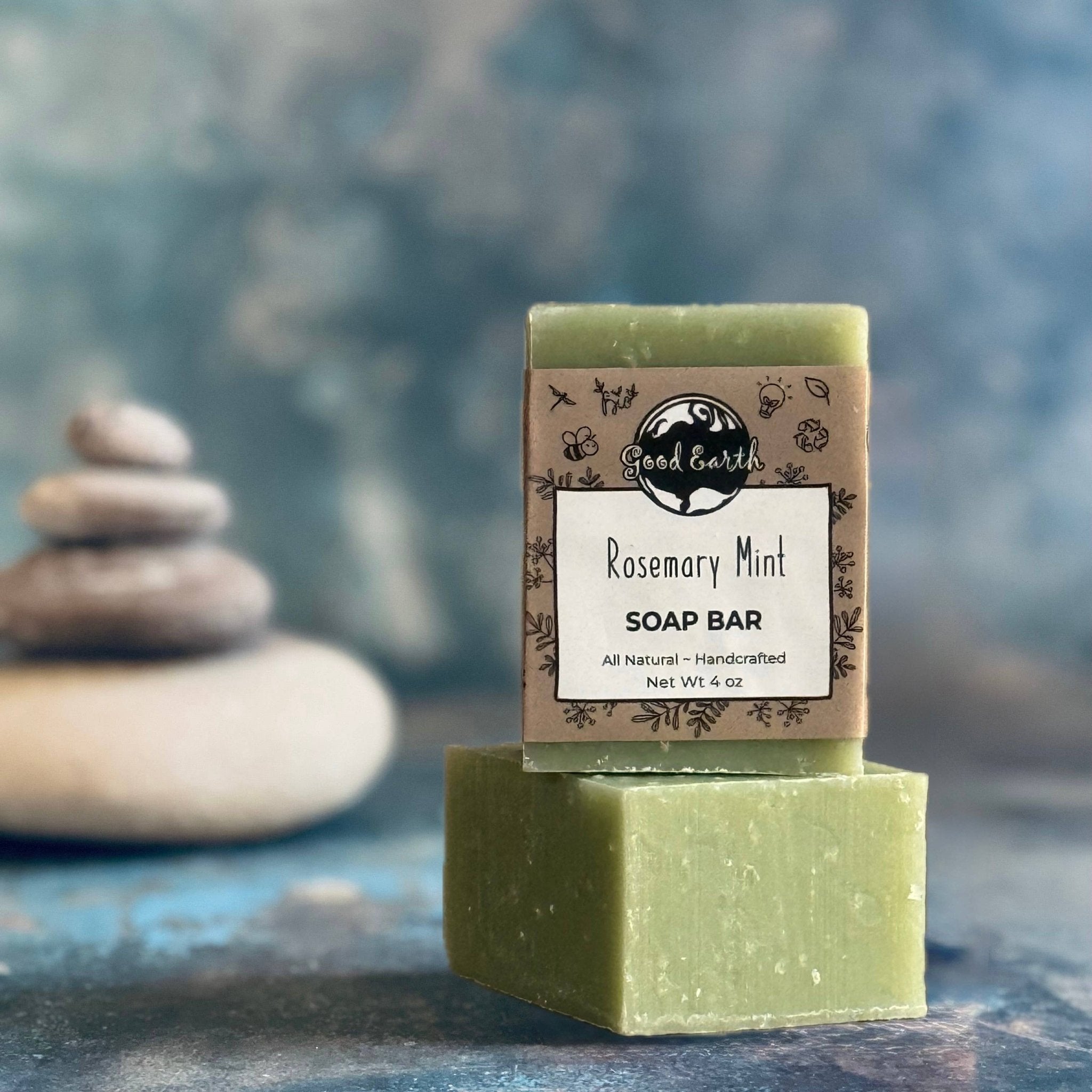 Bar Soap - Rosemary Mint  - Good Earth Soap - 718122564514 - Sugar River Shoppe - 