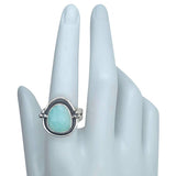Faceted Amazonite Sterling Silver Ring
