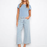 Belted Cropped Wide Leg Jeans - Bleach Blue - Charlie B - 690178765759 - Sugar River Shoppe - 