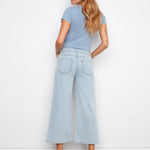 Belted Cropped Wide Leg Jeans - Bleach Blue - Charlie B - 690178765759 - Sugar River Shoppe - 