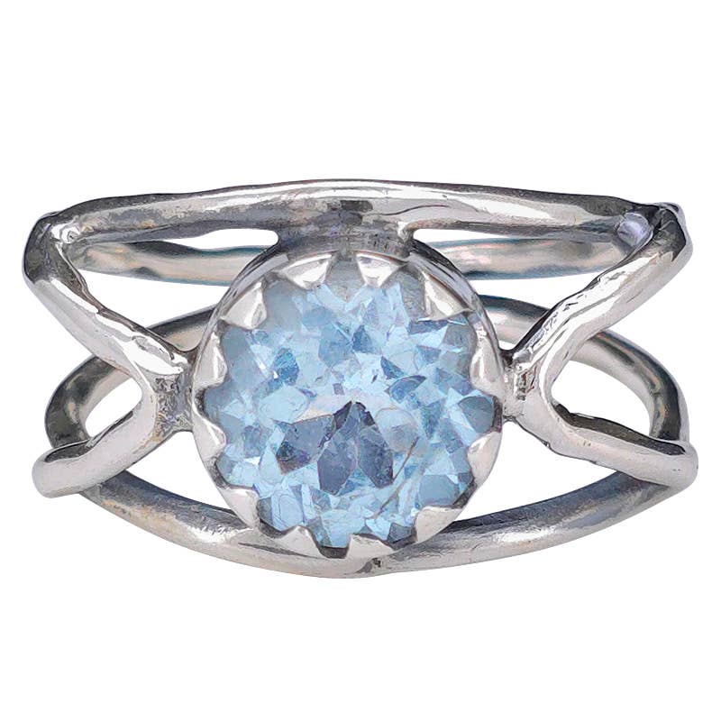 Blue Topaz Sterling Silver Ring - Amberman - 89890088 - Sugar River Shoppe - 