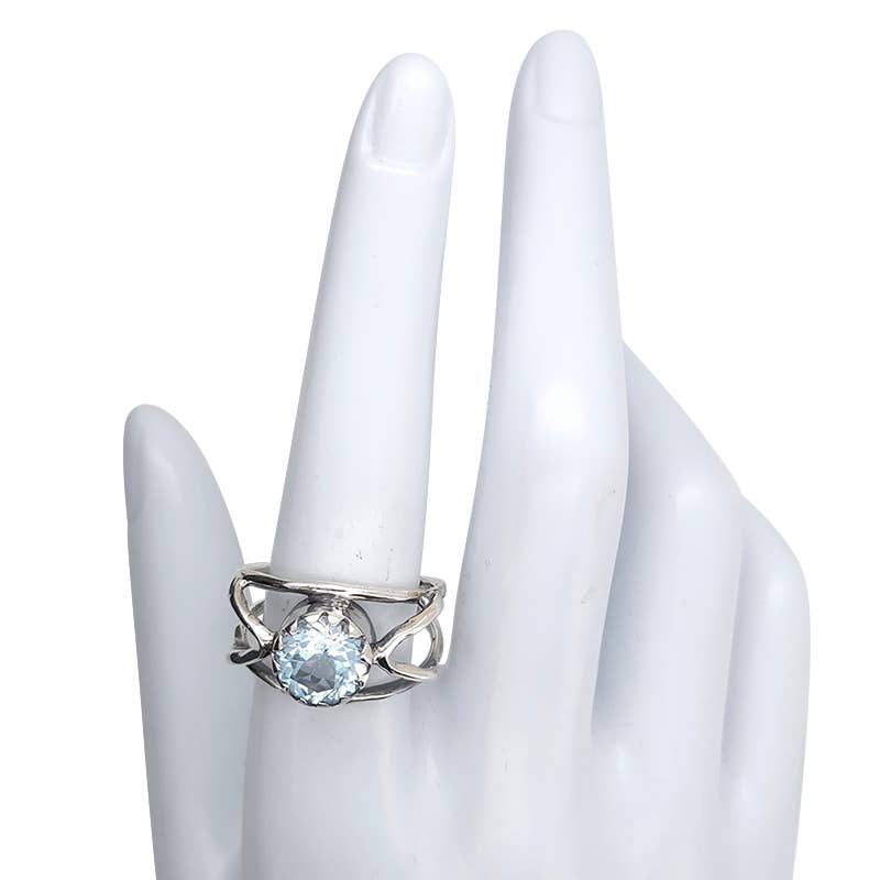 Blue Topaz Sterling Silver Ring - Amberman - 89890088 - Sugar River Shoppe - 