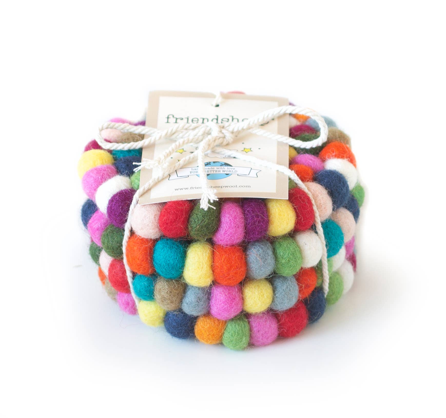 Boho Eco Coasters and Trivets - Friendsheep - 722698947817 - Sugar River Shoppe - 