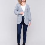 Boucle Knit Long Cardigan With Front Button - Charlie B - 690178548406 - Sugar River Shoppe - 