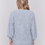 Boucle Knit Long Cardigan With Front Button - Charlie B - 690178548406 - Sugar River Shoppe - 