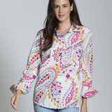 Boyfriend Button Up Shirt - Paisley Daze - APNY -  - Sugar River Shoppe - 