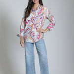 Boyfriend Button Up Shirt - Paisley Daze - APNY -  - Sugar River Shoppe - 