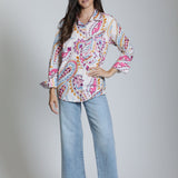 Boyfriend Button Up Shirt - Paisley Daze - APNY -  - Sugar River Shoppe - 