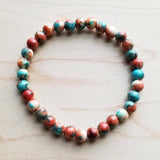Bracelet Bar - Multi - Colored Turquoise Stretch Beaded Bracelet - The Jewelry Junkie - 754105045366 - Sugar River Shoppe - 
