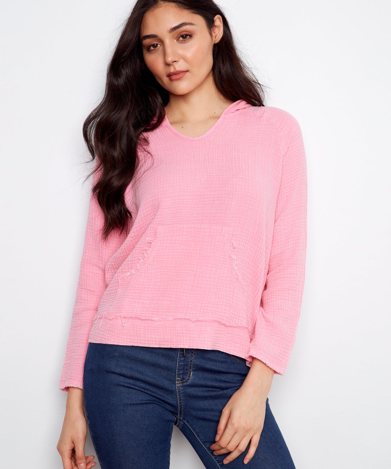 Bubble Cotton Hoodie With Kangaroo Pocket - Charlie B - 690178755514 - Sugar River Shoppe - 