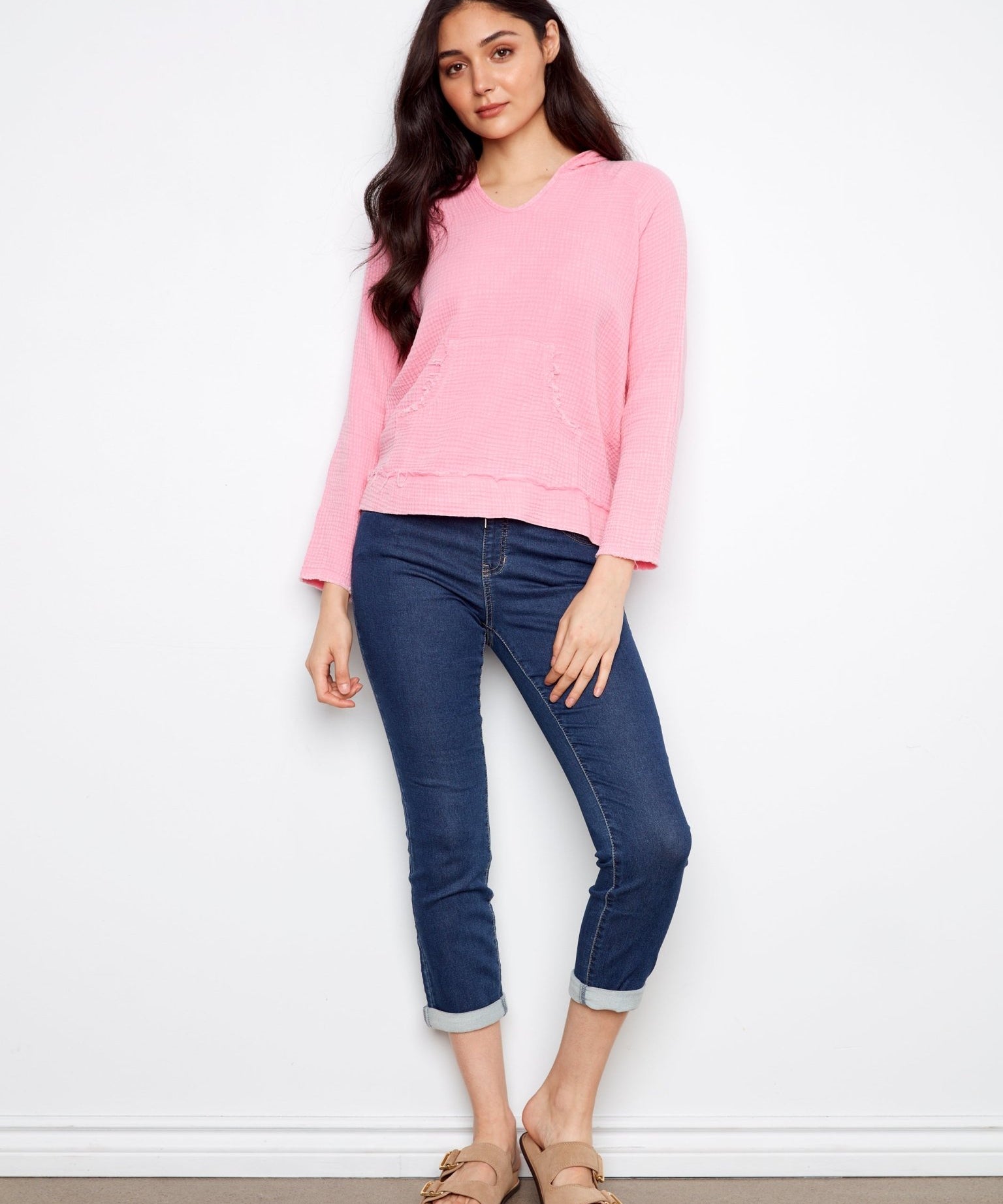 Bubble Cotton Hoodie With Kangaroo Pocket - Charlie B - 690178755514 - Sugar River Shoppe - 